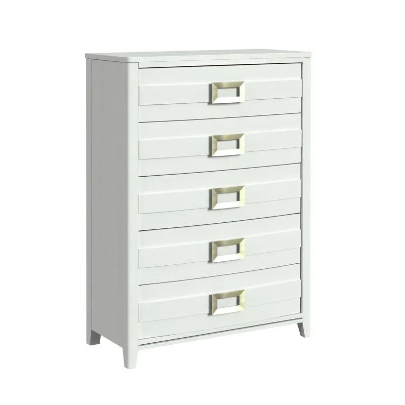 Tobias 5-Drawer Chest in White