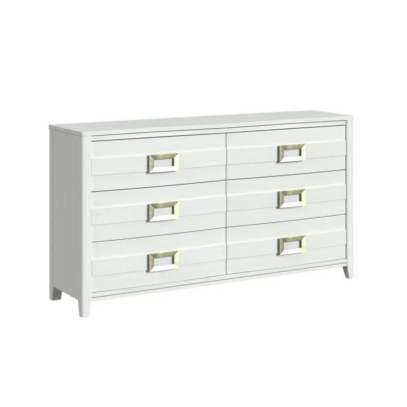 Tobias 6-Drawer Dresser in White