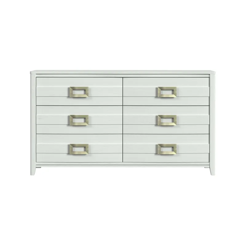 Tobias 6-Drawer Dresser in White