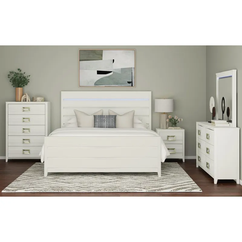 Tobias 6-Drawer Dresser in White