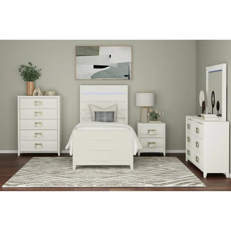 Tobias 6-Drawer Dresser in White