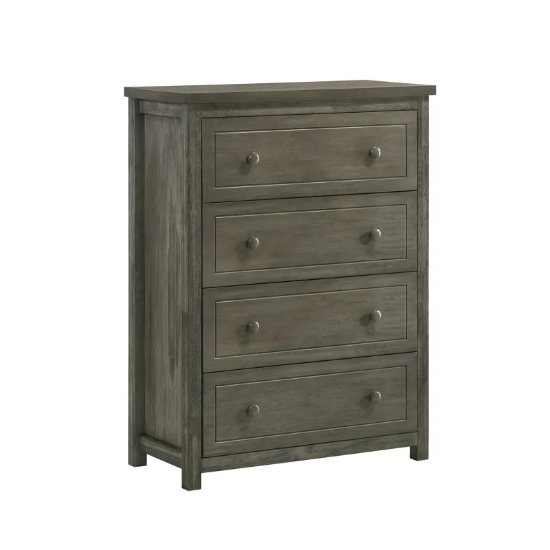 Trey 4-Drawer Chest in Grey Wire Brushed