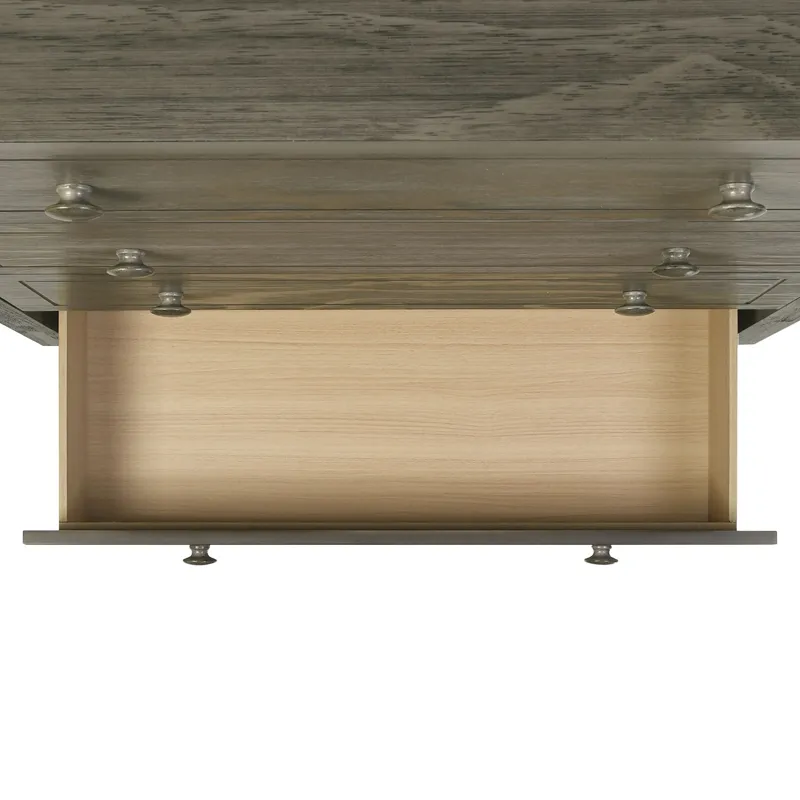Trey 2-Drawer Nightstand in Grey Wire Brushed