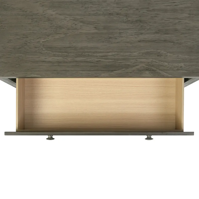 Trey 2-Drawer Nightstand in Grey Wire Brushed