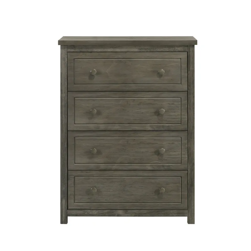 Trey 4-Drawer Chest in Grey Wire Brushed