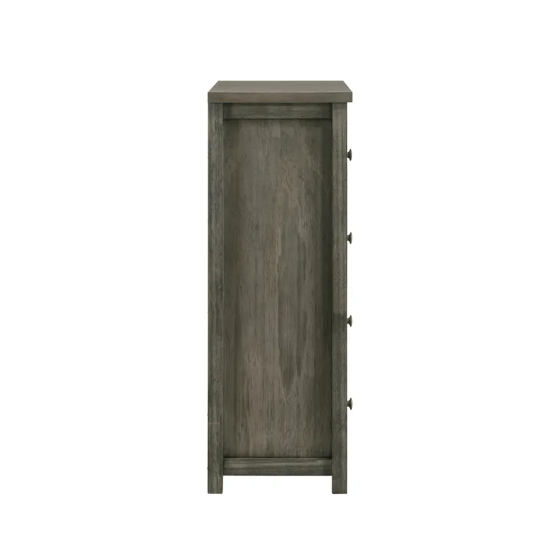 Trey 4-Drawer Chest in Grey Wire Brushed