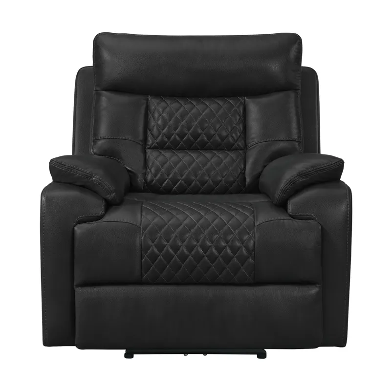 Trinidad Power Motion Recliner with Power Headrest in Pebble Black