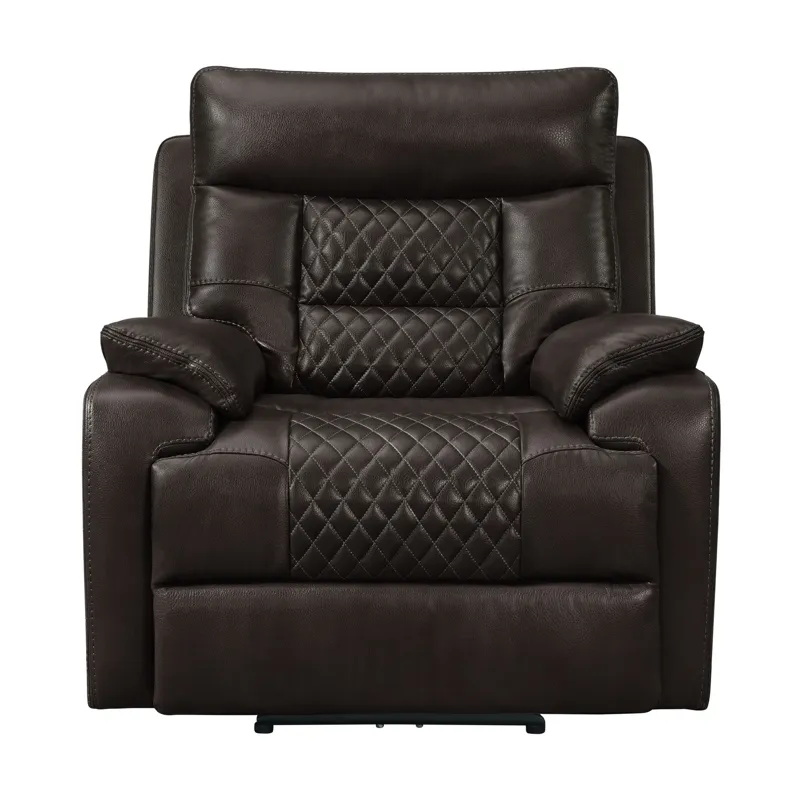 Trinidad Power Recliner with Power Motion Head Recliner in Pebble Brown