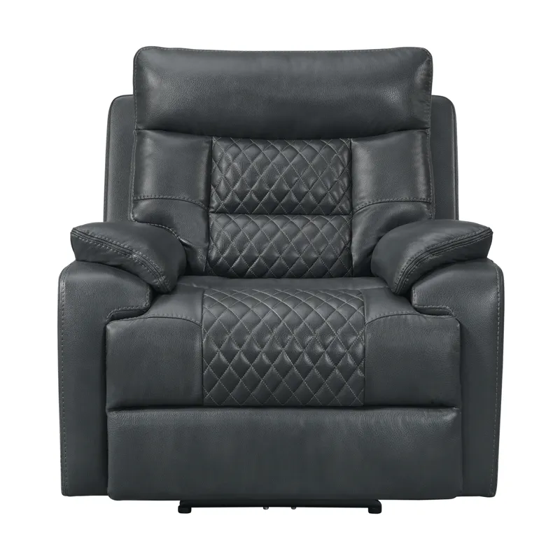 Trinidad Power Recliner with Power Motion Head Recliner in Pebble Grey