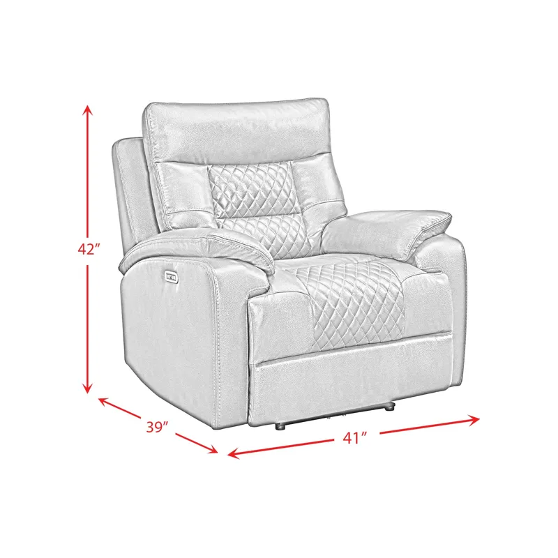 Trinidad Power Recliner with Power Motion Head Recliner in Pebble Brown