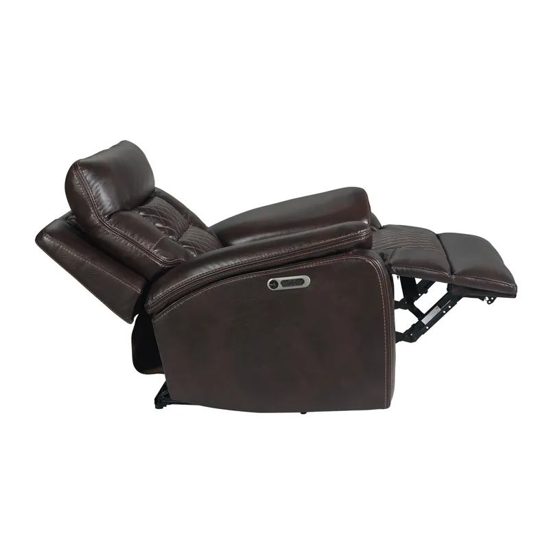 Trinidad Power Recliner with Power Motion Head Recliner in Pebble Brown