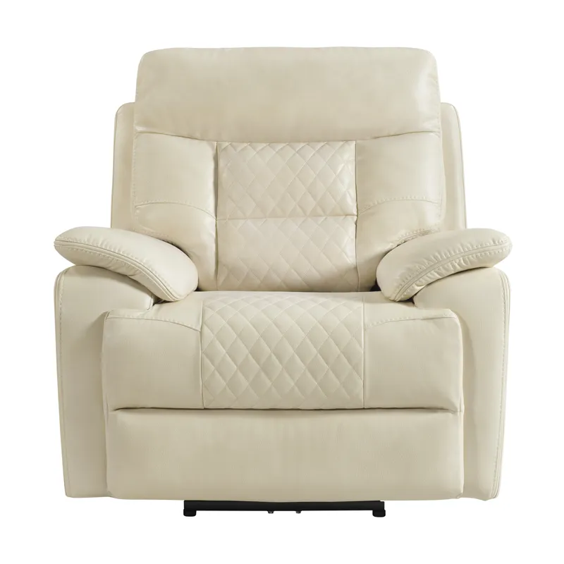 Trinidad Power Recliner with Power Motion Head Recliner in Pebble Cream