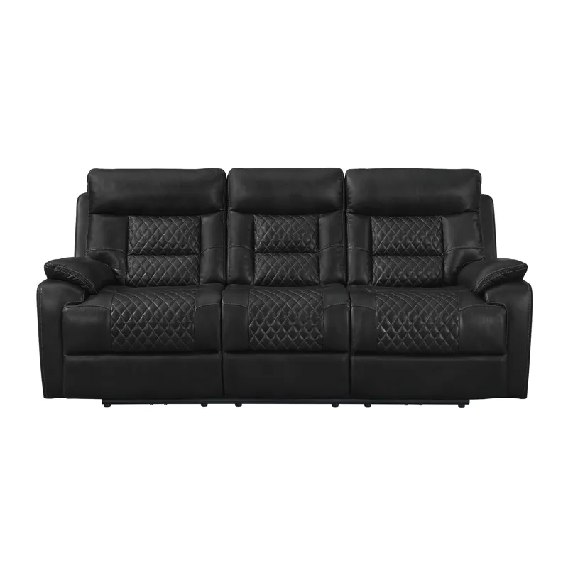 Trinidad Power Motion Sofa with Power Headrest in Pebble Black