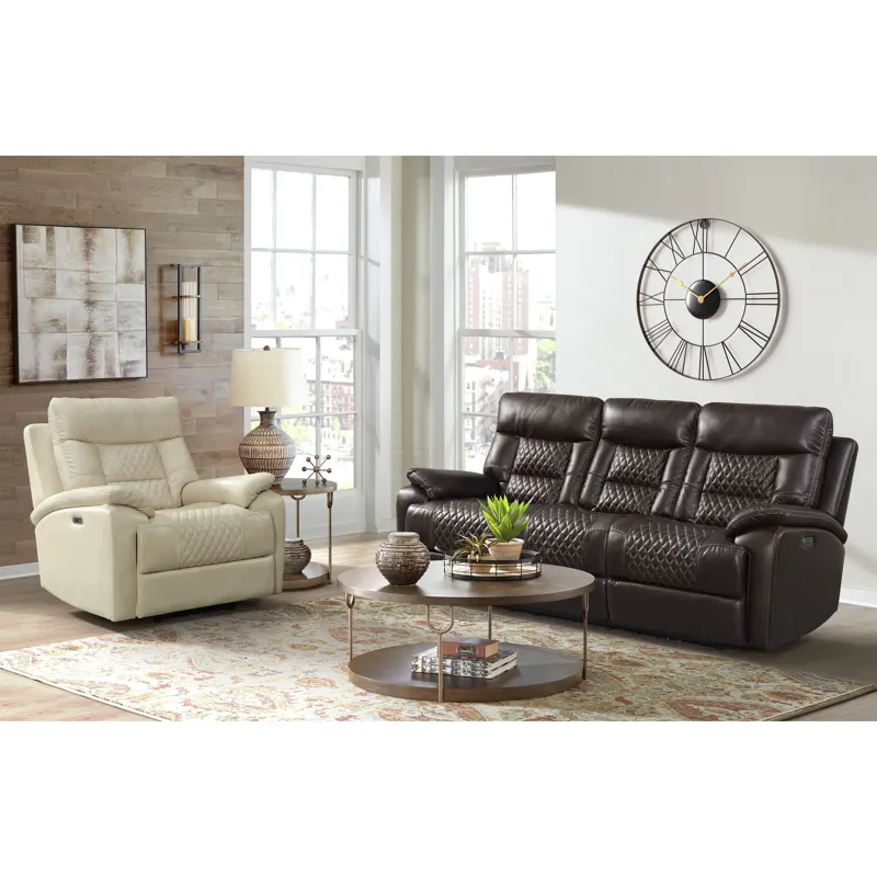 Trinidad Power Motion Sofa in Pebble Brown