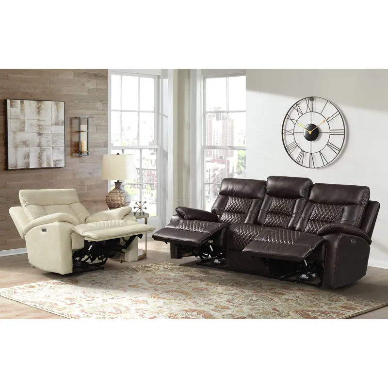 Trinidad Power Motion Sofa in Pebble Brown