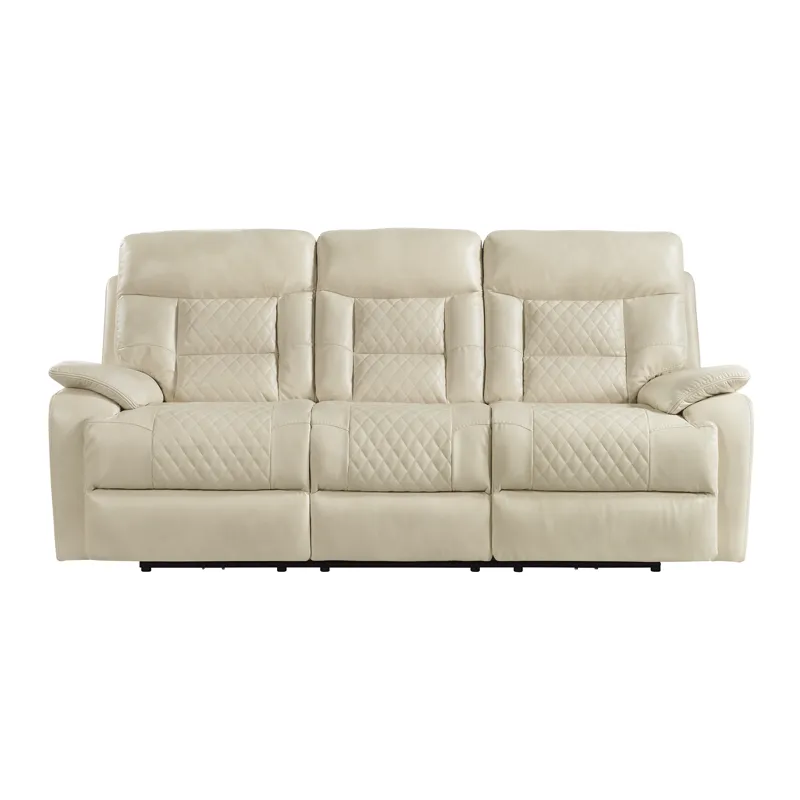 Trinidad Power Motion Sofa with Power Motion Head Recliner in Pebble Cream