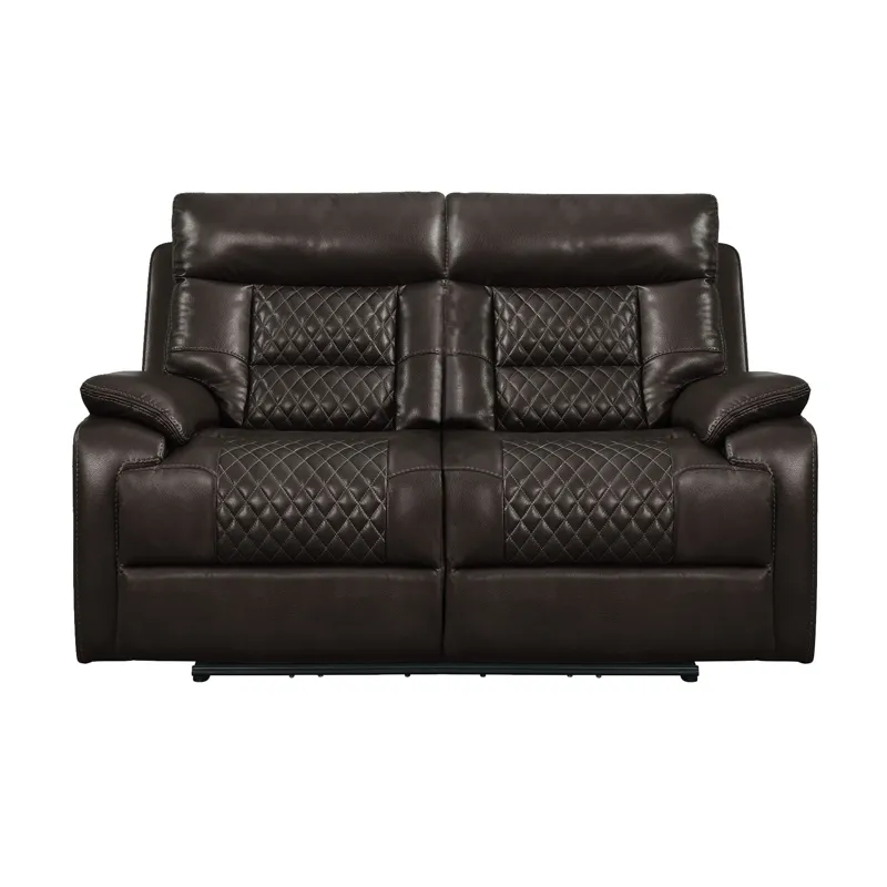 Trinidad Power Motion Loveseat with Power Motion Head Recliner in Pebble Brown