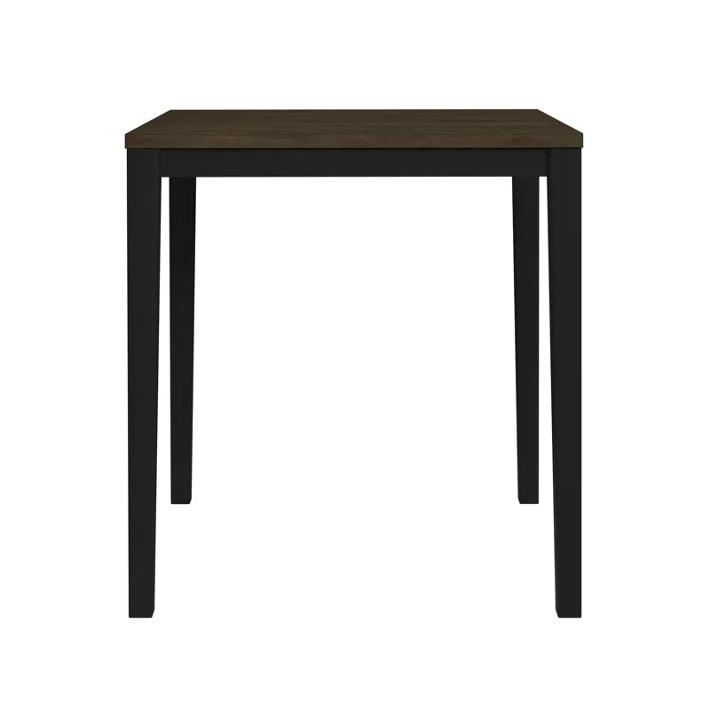 Tulane 5pc Counter Table & 4 Counter Chairs with Beige Fabric in Oak & Black