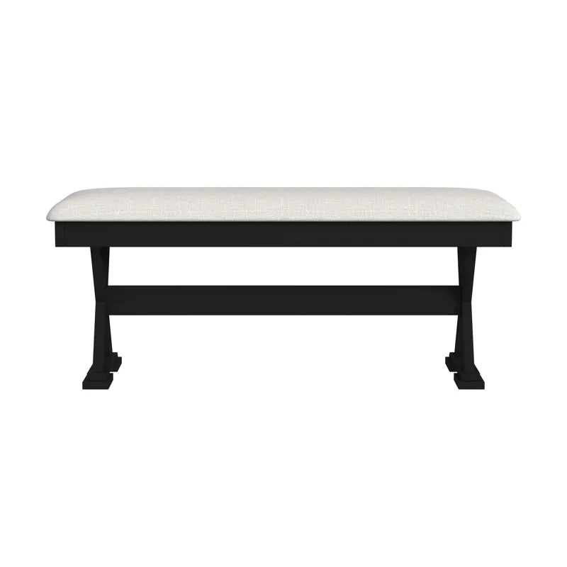Tulane 6PC Dining Set with Table, 4 Chairs, and Bench in Oak and Black