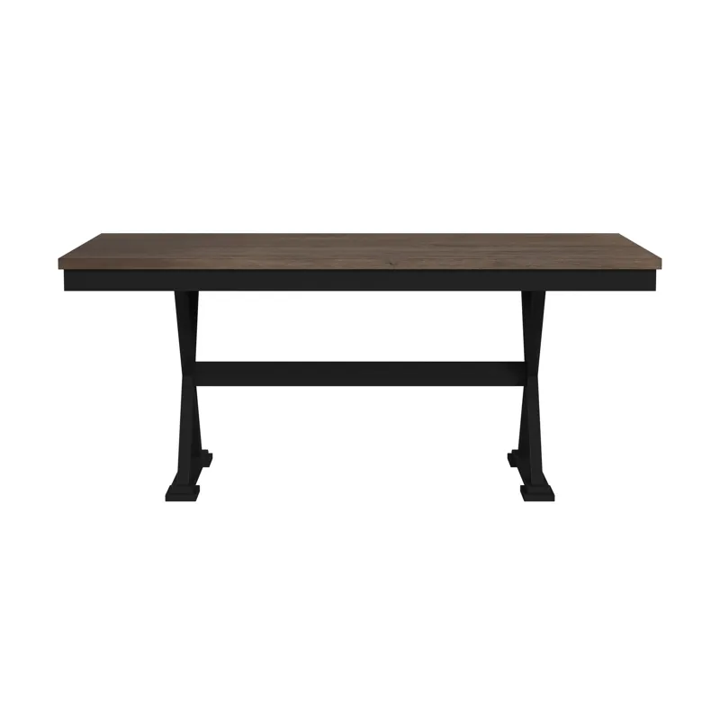 Tulane 6PC Dining Set with Table, 4 Chairs, and Bench in Oak and Black