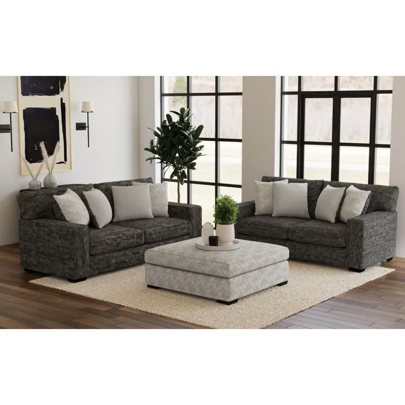 Tully Ottoman in Modular Dove