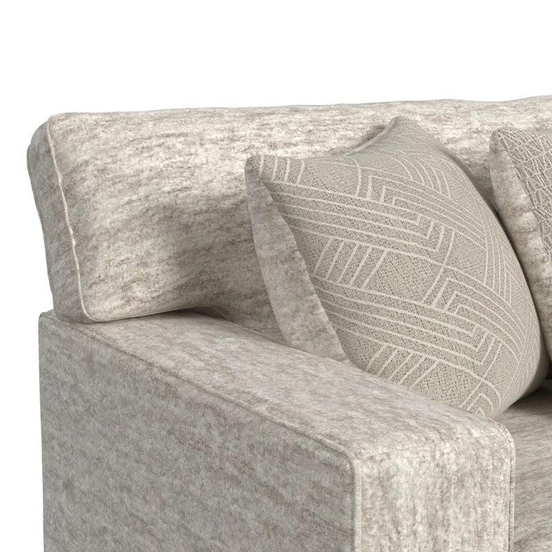 Tully Loveseat in Galactic Parchment with 4 Pillows