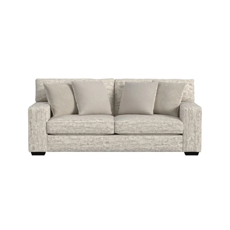 Tully Sofa in Galactic Parchment with 4 Pillows