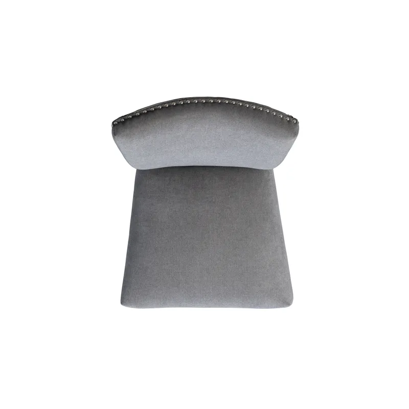 Tuscany Dining Linen Nailhead Side Chair (2 Per Pack) - Charcoal