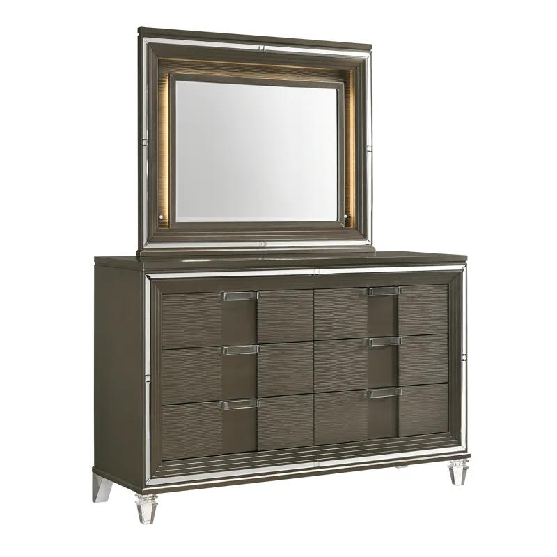 Twenty Nine 6-Drawer Dresser w/ Mood Lighting Mirror