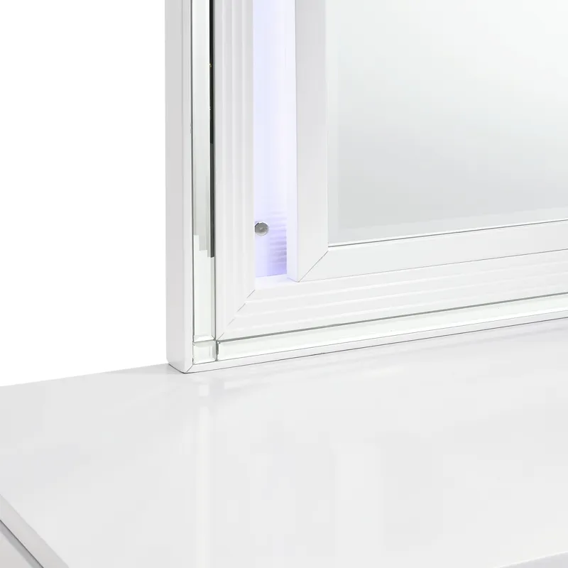 Twenty Nine Youth Dresser & Mirror Set White