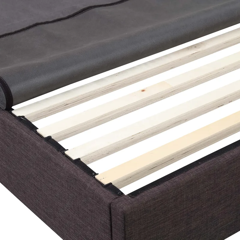 Abby Platform Twin Base Bed Heirloom Charcoal(3A Packing)