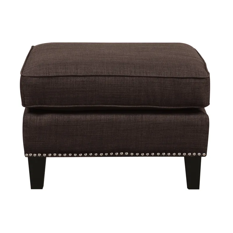 Erica 497 Ottoman W/Chrome Nail Heirloom Chocolate (ISTA 3)