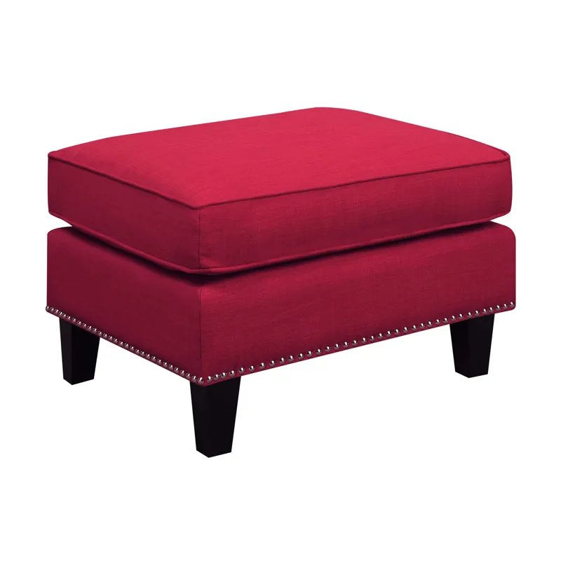 Erica 497 Ottoman W/Chrome Nail Heirloom Berry (ISTA 3)