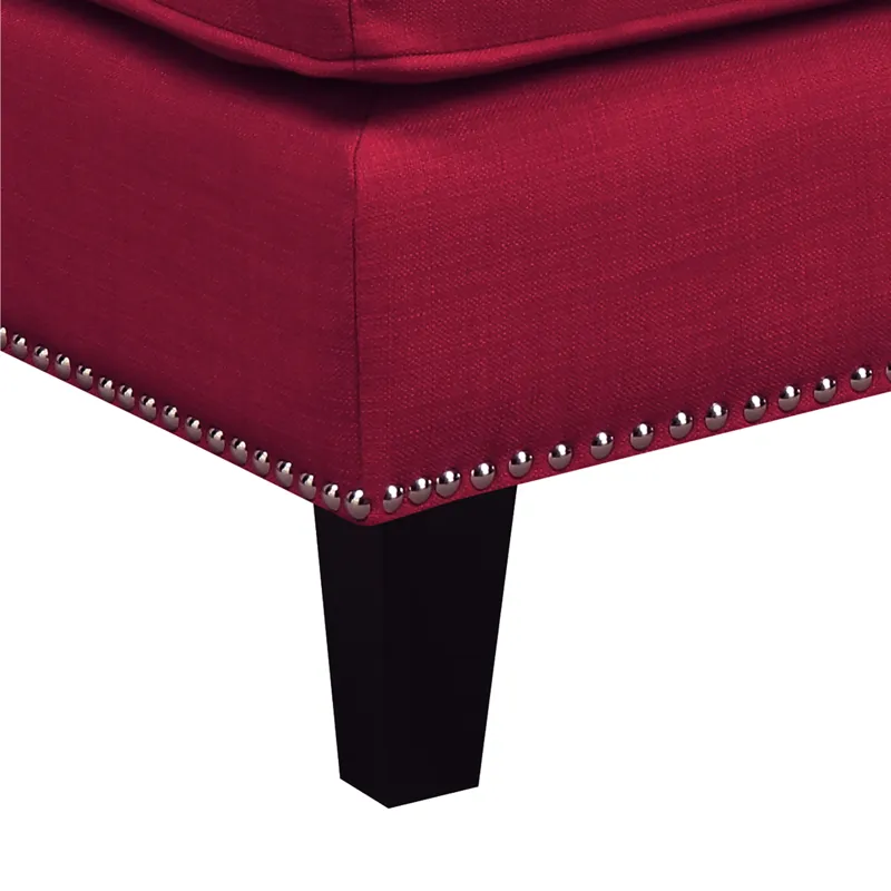 Erica 497 Ottoman W/Chrome Nail Heirloom Berry (ISTA 3)