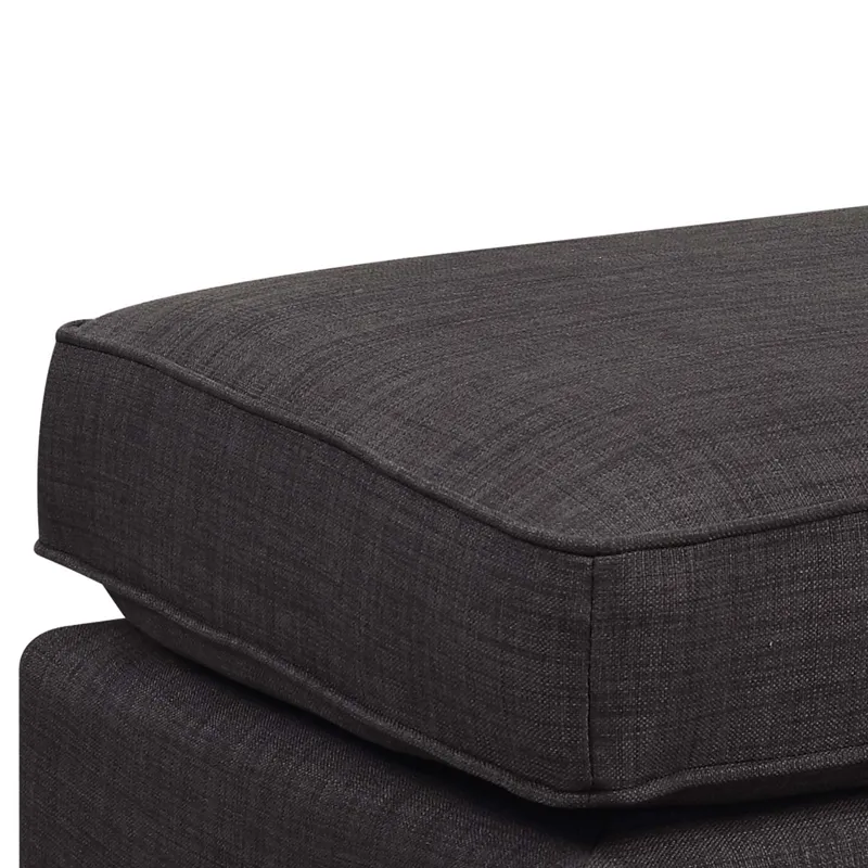 Erica 497 Ottoman W/Chrome Nail Heirloom Charcoal (ISTA 3)