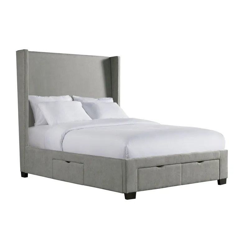 Harper Magnolia Queen Storage Bed Boulder Grey