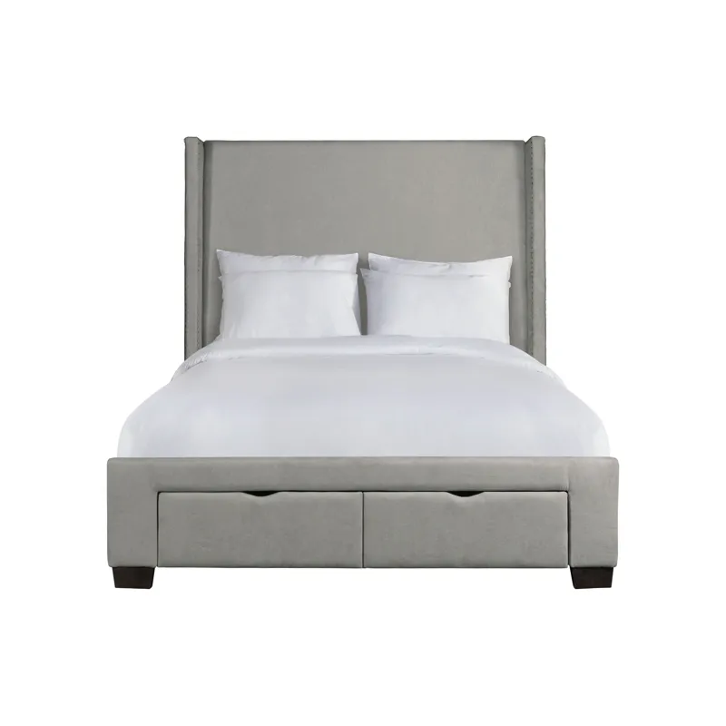 Harper Magnolia Queen Storage Bed Boulder Grey