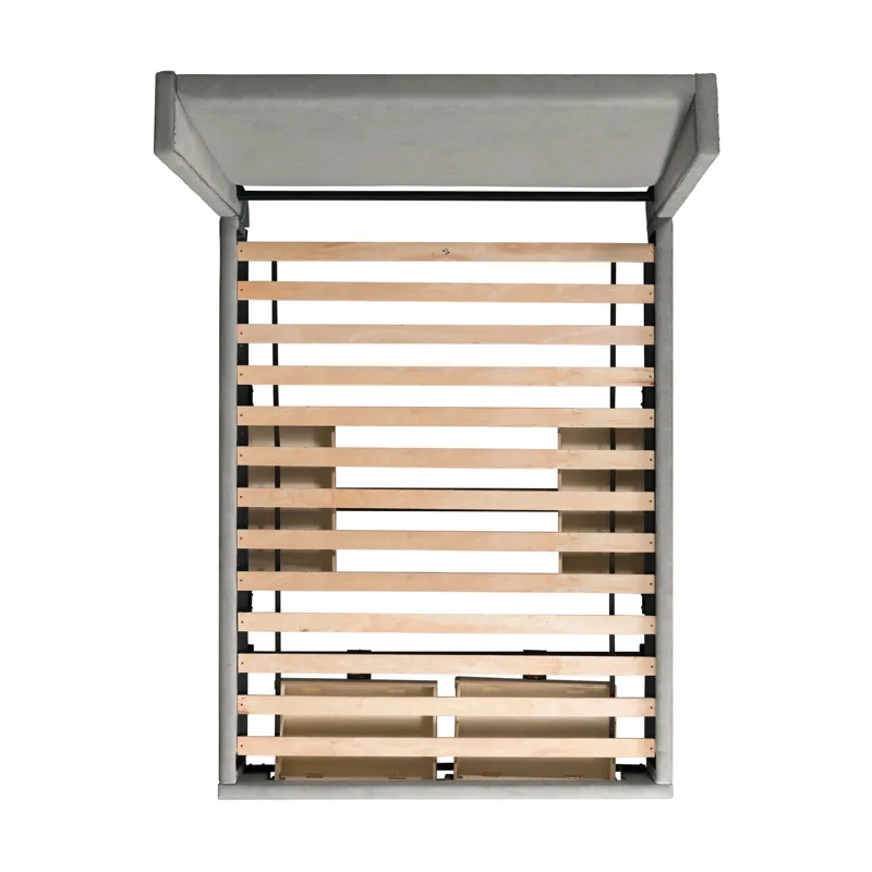 Harper Magnolia Queen Storage Bed Boulder Grey