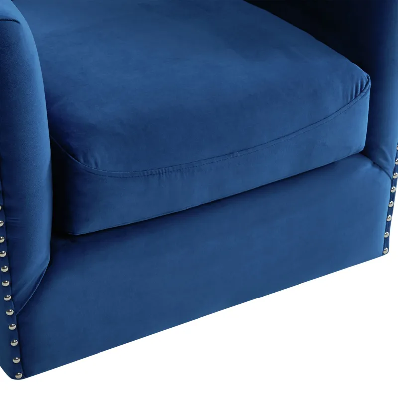 Stanton Swivel Chair In Mercer  Navy W/nails (ISTA 3)