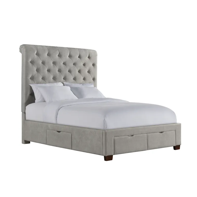 Harper Waldorf Queen Storage Bed Boulder Grey