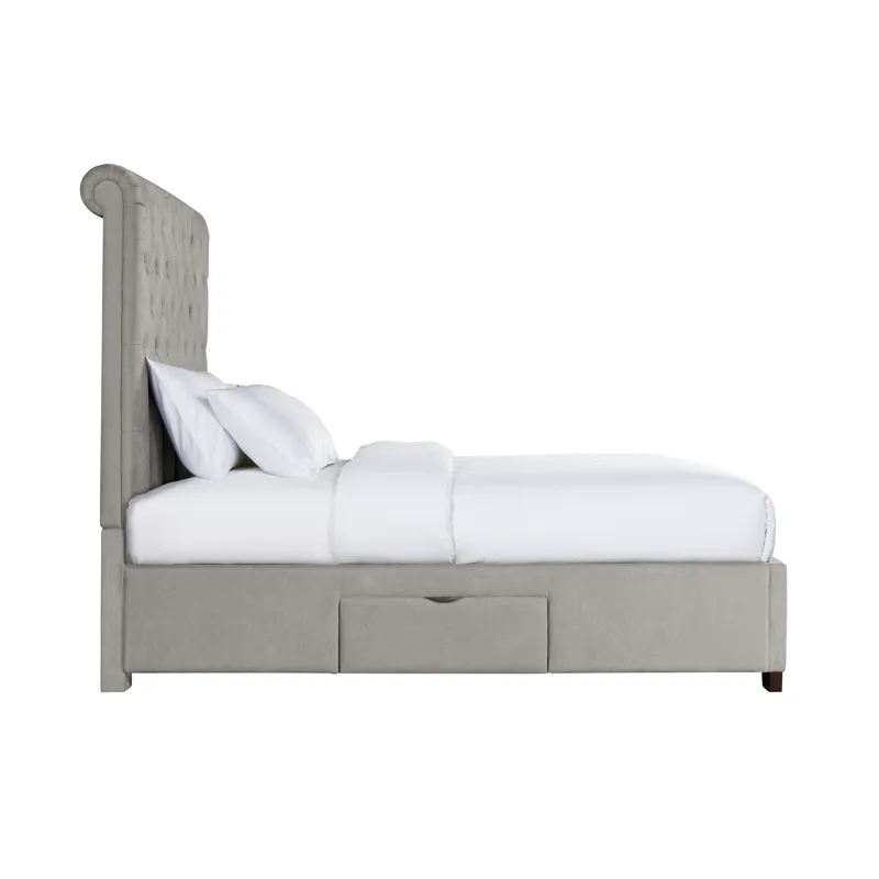 Harper Waldorf Queen Storage Bed Boulder Grey