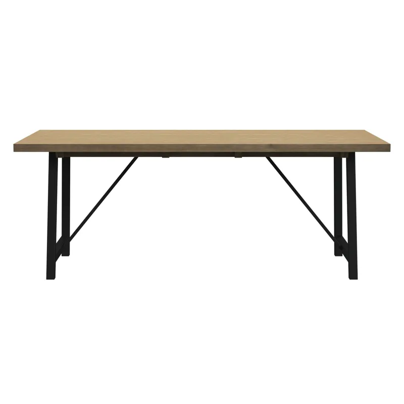 Veltis Dining Table with Acacia Top in Black