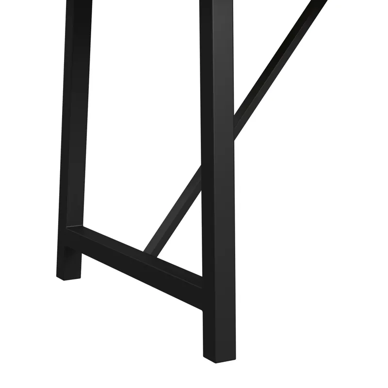 Veltis Dining Table with Acacia Top in Black