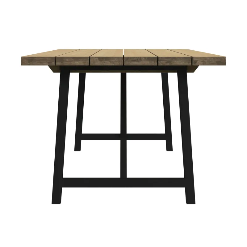 Veltis Dining Table with Acacia Top in Black