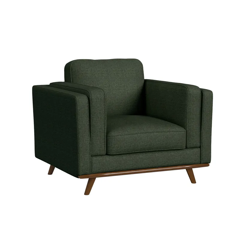 Venus Chair in Belfast China Light Green with cherry finished wooden front