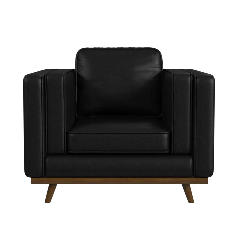 Venus Chair in Pebble Black with cherry finished wooden front
