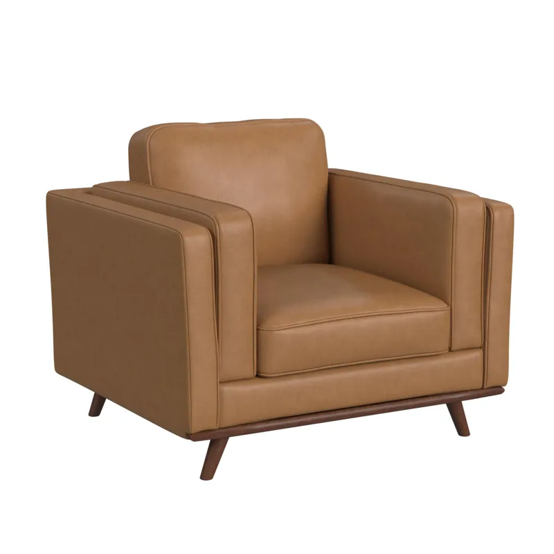 Venus Chair in Tex Tan with cherry finished wooden front