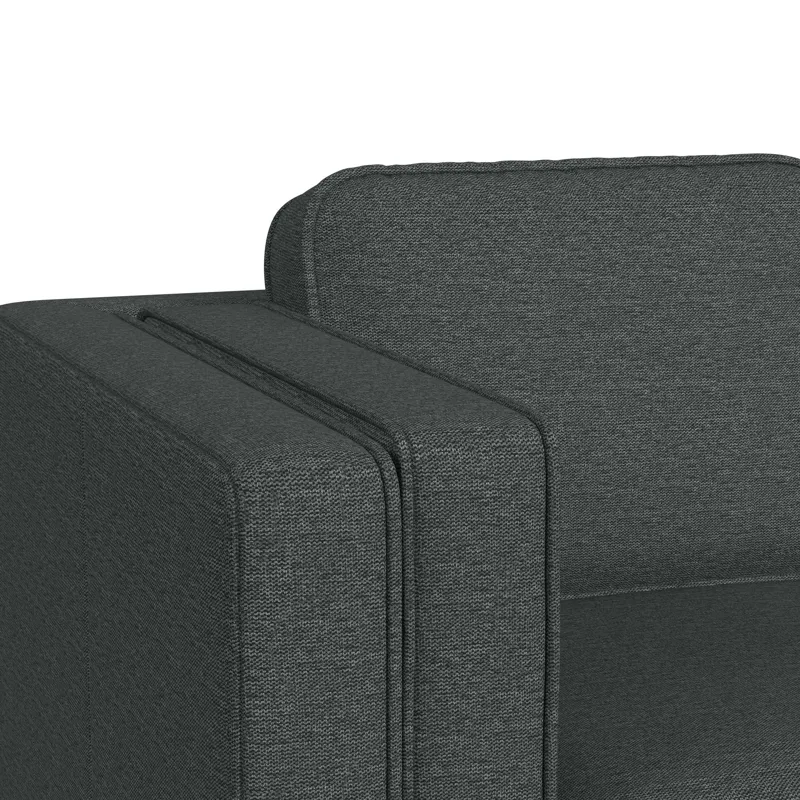 Venus Sofa in Belfast Charcoal with cherry finished wooden front