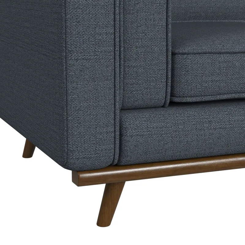 Venus Chair in Palmer Sky with cherry finished wooden front