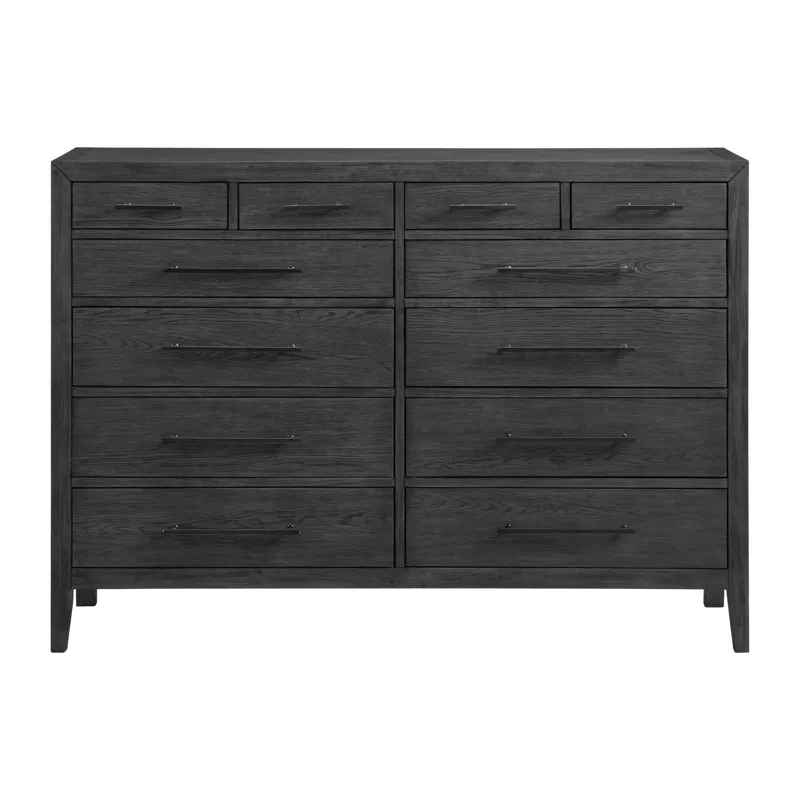 Versailles Contemporary 12-Drawer Dresser in Black